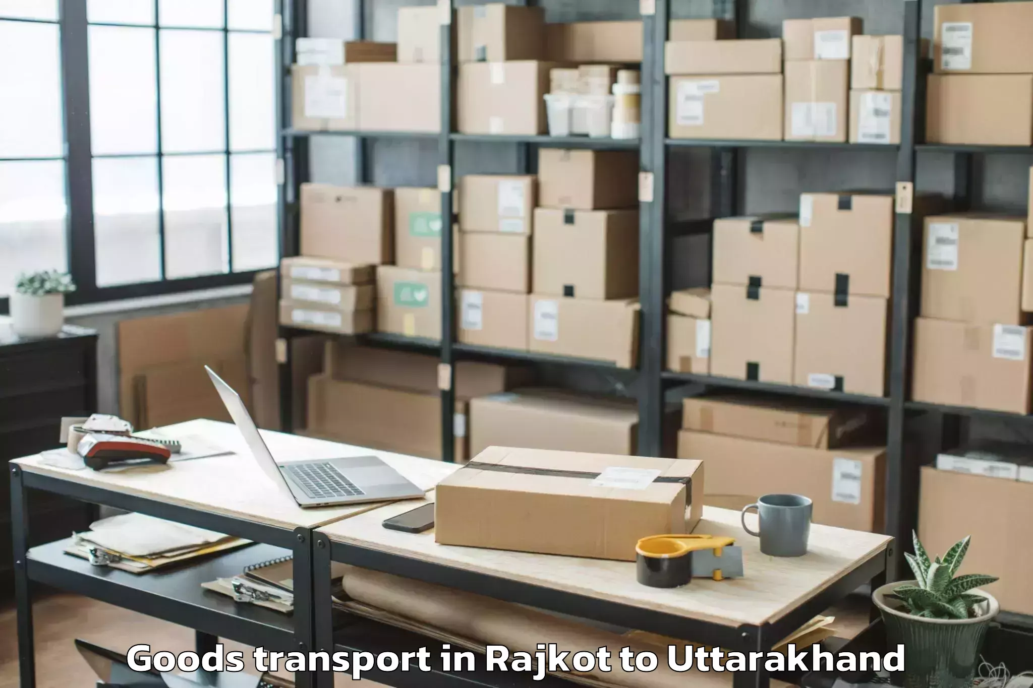 Top Rajkot to Gairsain Goods Transport Available